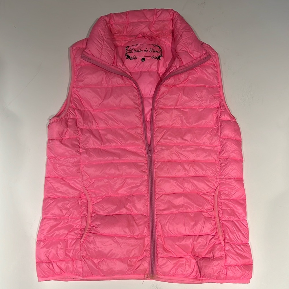 Bubble Gum Pink Lightweight Down Vest
